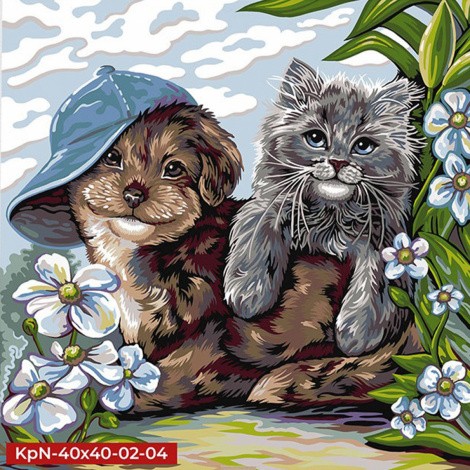 Креативна творчість "Painting by numbers" 40*40 см економ MIX Danko toys KpNe-02-01,02,03,04...10