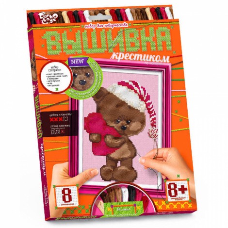 Набір для творчості "Вышивка крестиком по номерам" Danko toys VK-01-01,02,03,04...10