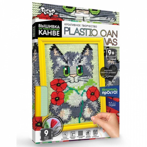 Вишивка на пластиковій канві PLASTIC CANVAS Danko toys РС-01-01,02,03,04,05...10