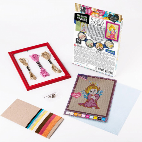 Вишивка на пластиковій канві PLASTIC CANVAS Danko toys РС-01-01,02,03,04,05...10