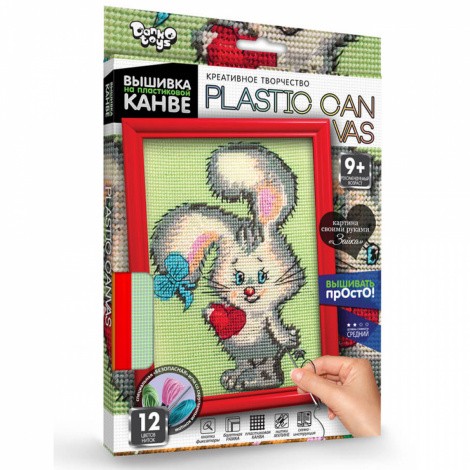 Вишивка на пластиковій канві PLASTIC CANVAS Danko toys РС-01-01,02,03,04,05...10