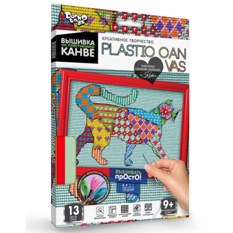 Вишивка на пластиковій канві PLASTIC CANVAS Danko toys РС-01-01,02,03,04,05...10