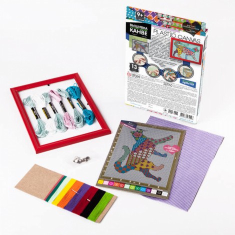 Вишивка на пластиковій канві PLASTIC CANVAS Danko toys РС-01-01,02,03,04,05...10