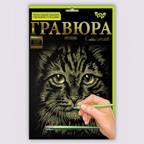 Набір для творчості "Гравюра А4" (36 видів) Danko toys ГРА4-02-01з...18з, 01с...18с