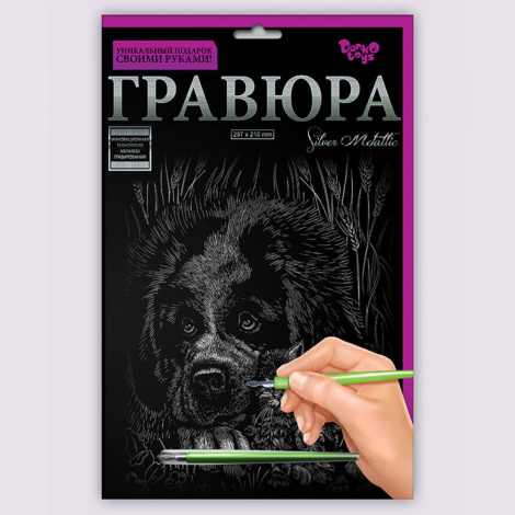 Набір для творчості "Гравюра А4" (36 видів) Danko toys ГРА4-02-01з...18з, 01с...18с