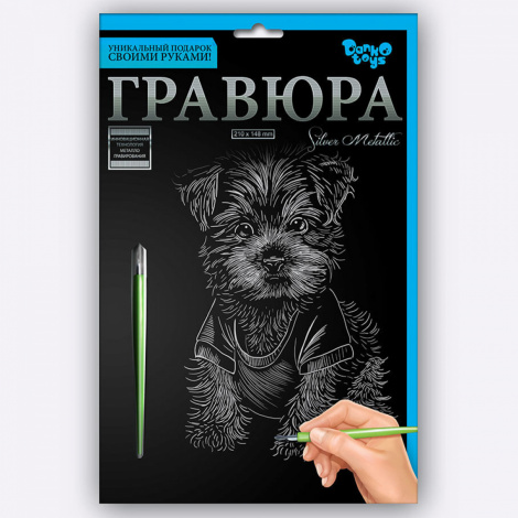 Набір для творчості "Гравюра А5" (32 види) Danko toys ГР-А5-01з...24з, 01с...24с
