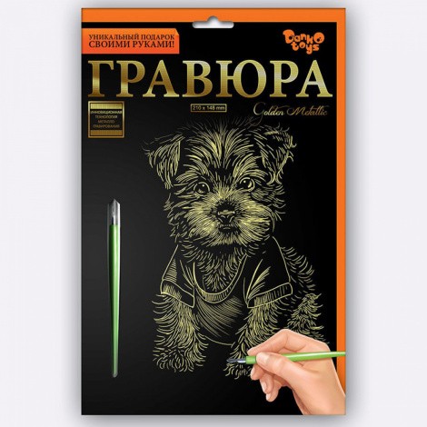 Набір для творчості "Гравюра А5" (32 види) Danko toys ГР-А5-01з...24з, 01с...24с