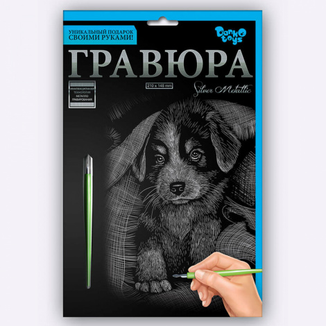 Набір для творчості "Гравюра А5" (32 види) Danko toys ГР-А5-01з...24з, 01с...24с