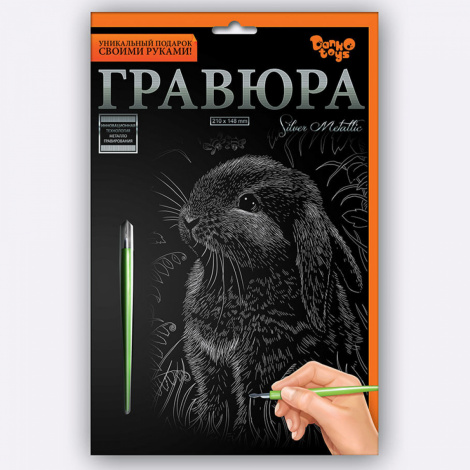 Набір для творчості "Гравюра А5" (32 види) Danko toys ГР-А5-01з...24з, 01с...24с