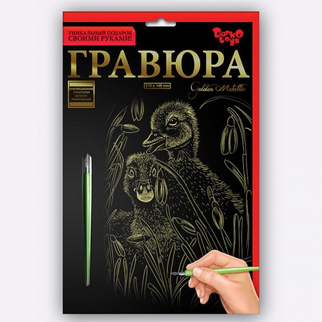 Набір для творчості "Гравюра А5" (32 види) Danko toys ГР-А5-01з...24з, 01с...24с