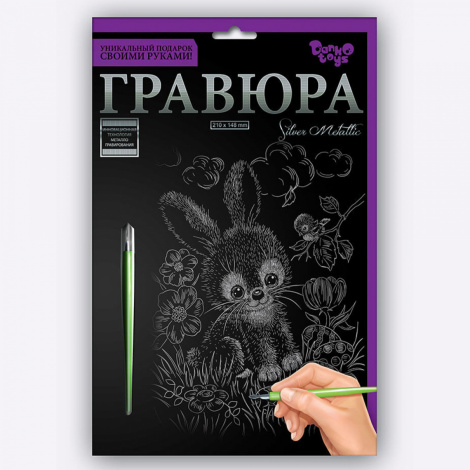 Набір для творчості "Гравюра А5" (32 види) Danko toys ГР-А5-01з...24з, 01с...24с