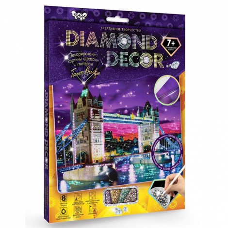 Декорування стразами "DIAMOND DECOR" (10видів) Danko toys DD-01-01,-11