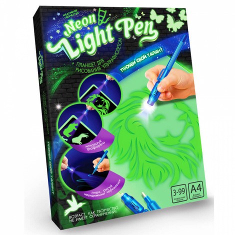 Планшет для малювання ультрафіолетом "NEON LIGHT PEN" (10) Danko toys NLP-01-01U,NLP-01-02U