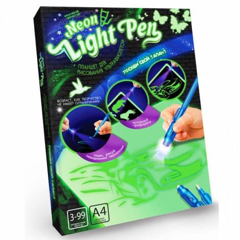 Планшет для малювання ультрафіолетом "NEON LIGHT PEN" (10) Danko toys NLP-01-01U,NLP-01-02U
