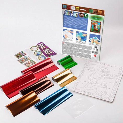Аплікація кольоровою фольгою (10 видів) Foil ART FAR-01-01,02,... 10