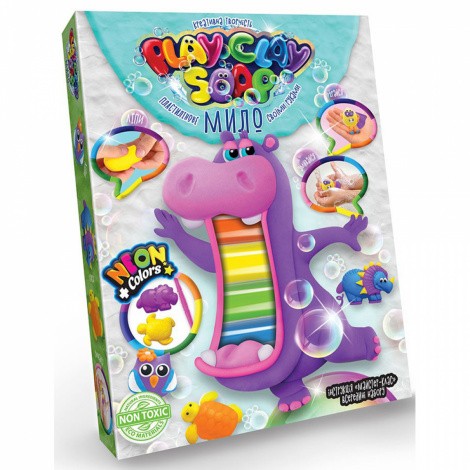 Пластилінове мило PLAY CLAY SOAP середній Danko toys PCS-03-01U, 02U, 03U, 04U