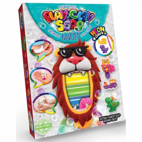 Пластилінове мило PLAY CLAY SOAP середній Danko toys PCS-03-01U, 02U, 03U, 04U