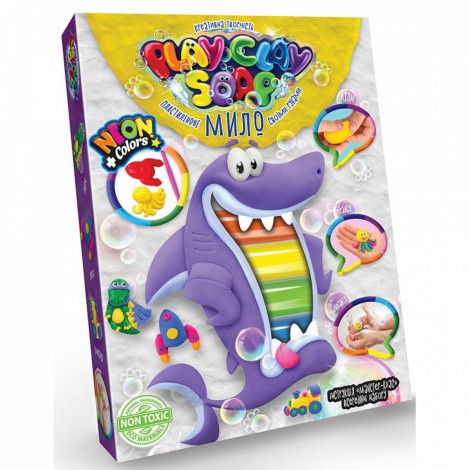 Пластилінове мило PLAY CLAY SOAP середній Danko toys PCS-03-01U, 02U, 03U, 04U