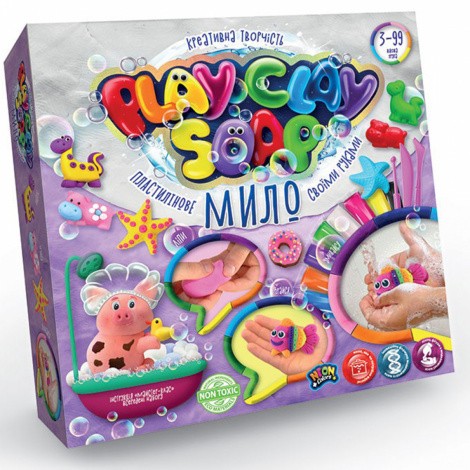Пластилінове мило PLAY CLAY SOAP вел. Danko toys PCS-01-01U, 02U