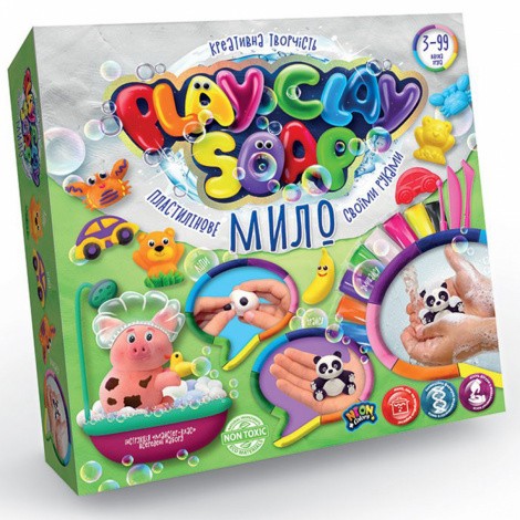 Пластилінове мило PLAY CLAY SOAP вел. Danko toys PCS-01-01U, 02U