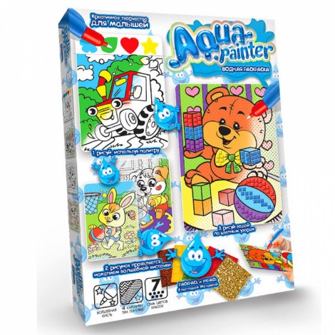 Набір Водне забарвлення AQUA PAINTER Danko toys AQP-01-01U, 02U03U.