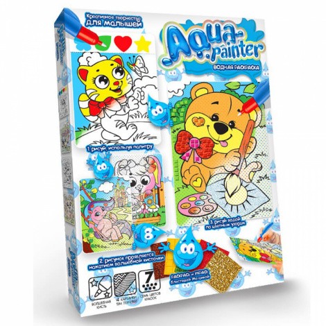 Набір Водне забарвлення AQUA PAINTER Danko toys AQP-01-01U, 02U03U.