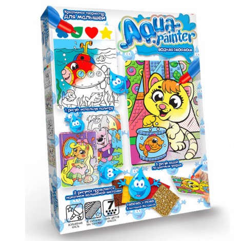 Набір Водне забарвлення AQUA PAINTER Danko toys AQP-01-01U, 02U03U.