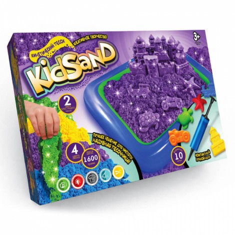 Кінетичний пісок KidSand 1600р + писочниця KS-02-01