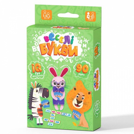 Розважальна та розвиваюча настільна гра "Веселі букви" Danko toys G-VB-01U