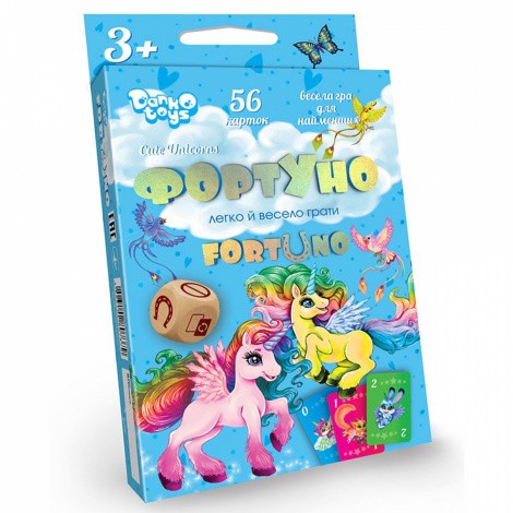 Розвиваюча настільна гра "ФортУно Cute Unicorns" Danko toys UF-04-01U
