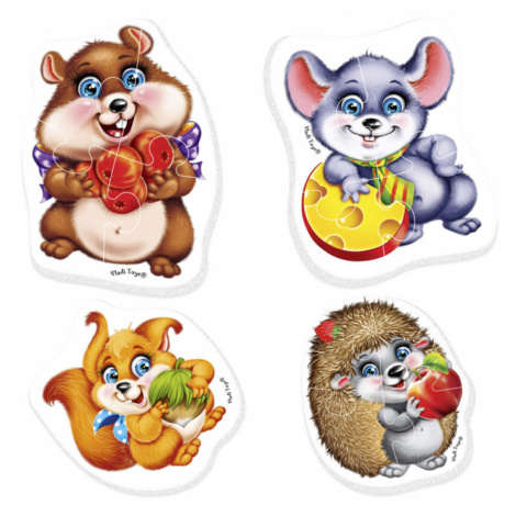 Пазли Vladi toys "Baby puzzle" "Пухнастики" VT1106-89
