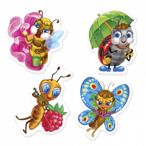 Пазли Vladi toys "Baby puzzle" "Забавні комахи" VT1106-82