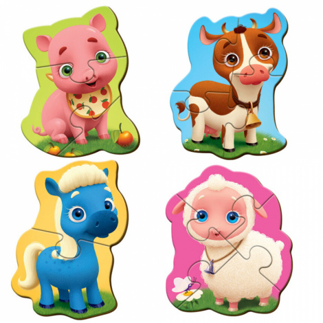 Бебі Maxi пазли картонні в пакеті "Ферма" Vladi toys VT1722-17