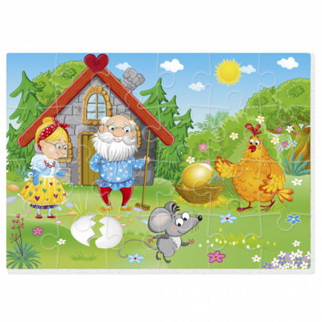 Пазли Vladi Toys А-4 "Курочка Ряба" 24 ел. VT1102-20