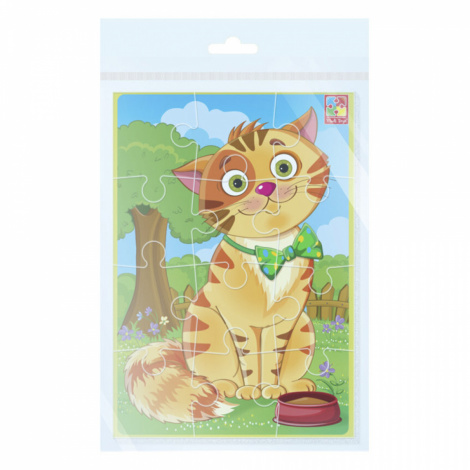 Пазли Vladi Toys А-5 м*які "Улюбленці. Котик" 12 ел. VT1103-52