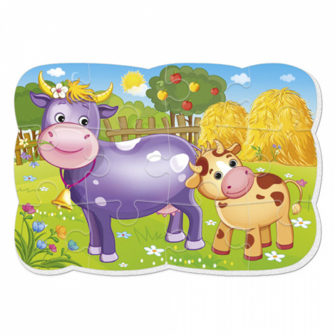 Пазли Vladi Toys А-5 на магніті "Корова і теля" VT3205-74