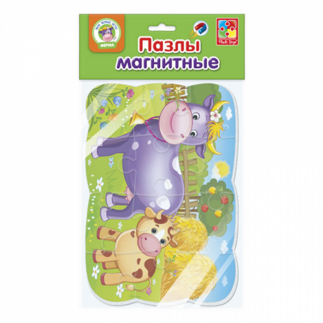 Пазли Vladi Toys А-5 на магніті "Корова і теля" VT3205-74