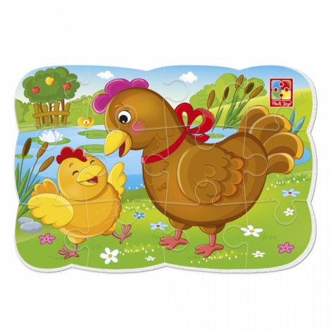 Пазли Vladi Toys А-5 на магніті "Курочка і курчатко" VT3205-61