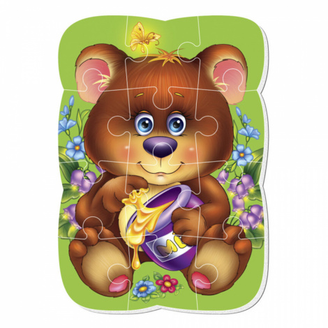 Пазли Vladi Toys на магніті "Ведмедик" 12 ел.  VT3205-35