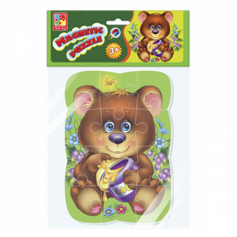 Пазли Vladi Toys на магніті "Ведмедик" 12 ел.  VT3205-35