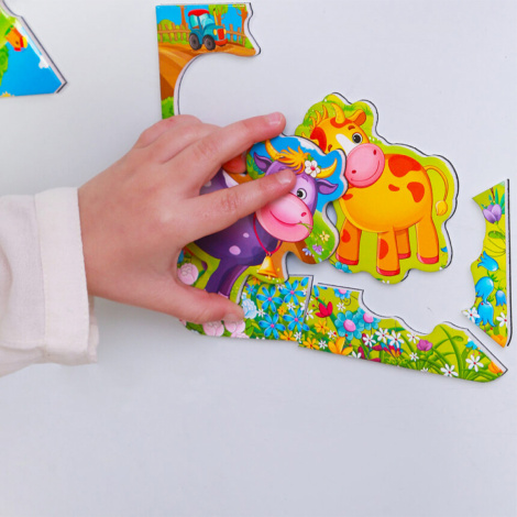 Пазлы  Vladi Toys на магните "Коровка и теленок" 14 эл. VT3204-13
