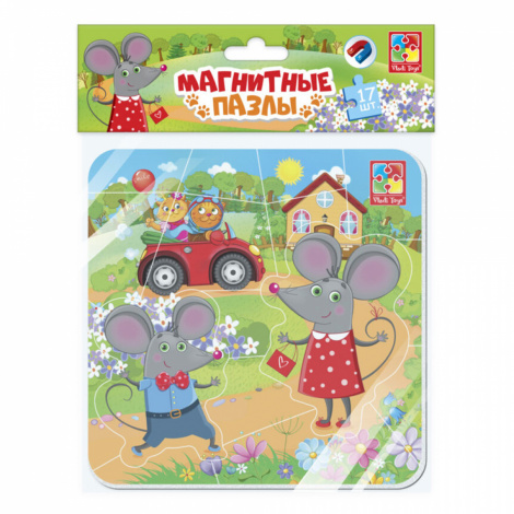 Пазли Vladi Toys на магніті "Мишенята" 14 ел. VT3204-14