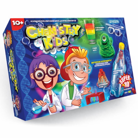 Безпечний освітній набір для проведення дослідів "CHEMISTRY KIDS" Danko toys CHK-01-02-03-04U