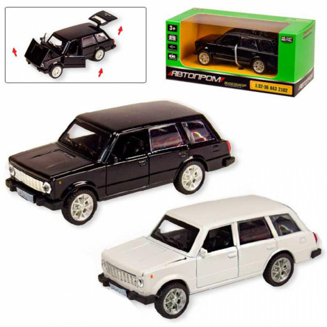 Машина метал 7501 "АВТОПРОМ" 1:32-36 ВАЗ 2102, 2 кольори, в коробці 16,5*7,5*7,5см
