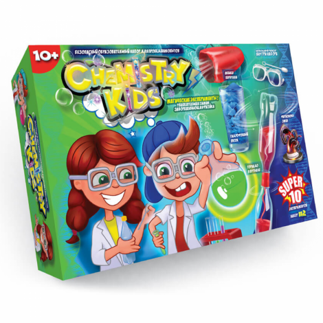 Безпечний освітній набір для проведення дослідів "CHEMISTRY KIDS" Danko toys CHK-01-02-03-04U