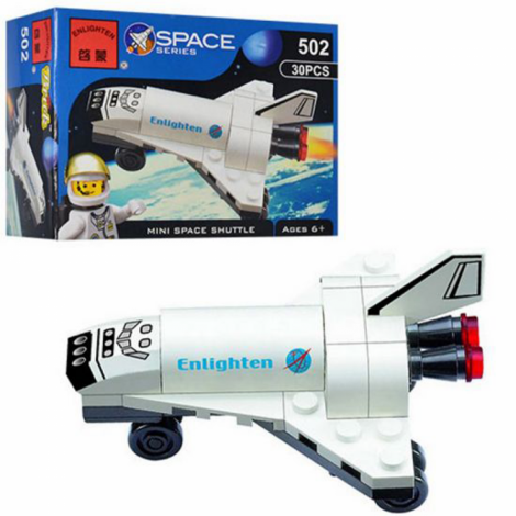 Конструктор Brick 502 шатл, космонавт, 30 деталей
