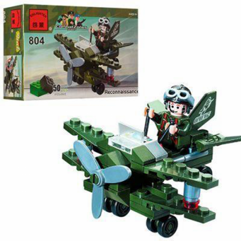Конструктор Brick 804, самолёт-разведчик, 50 деталей