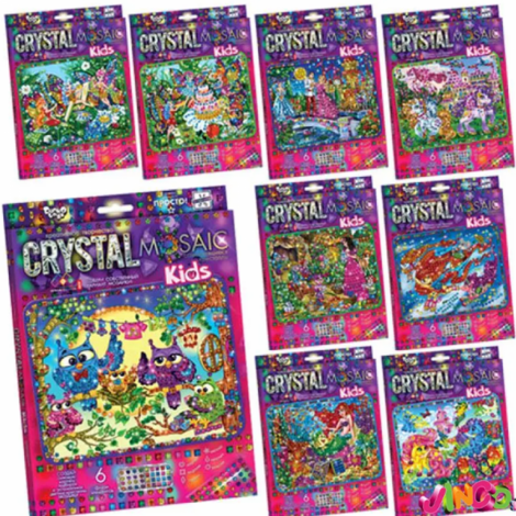 Мозаїка з кристалів "Crystal mosaic kids" CRMk-01-01,02,03,04...10
