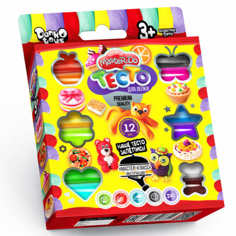Тісто для ліпки Master Do 12 кольорів Danko toys TMD-02-04