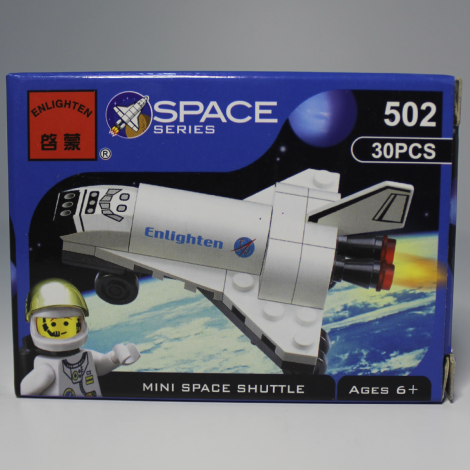 Конструктор Brick 502 шатл, космонавт, 30 деталей